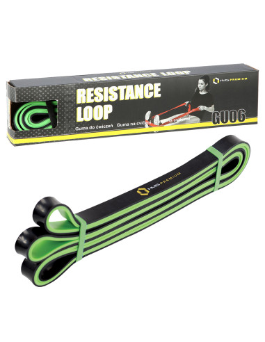 GRÜN-SCHWARZ 17 x 5 x 2250 MM TRAININGSBAND HMS PREMIUM