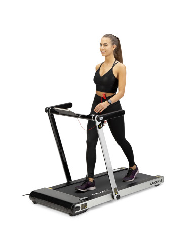 (2-teilig) MULTI GRAY ELEKTRISCHES LAUFBAND MIT DEM SCHREIBTISCH HMS