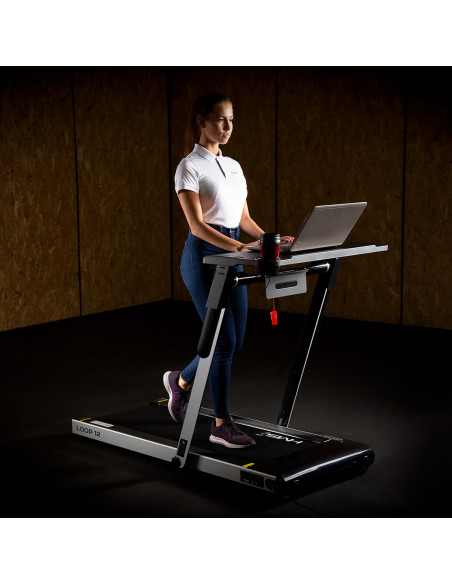 (2-teilig) MULTI GRAY ELEKTRISCHES LAUFBAND MIT DEM SCHREIBTISCH HMS