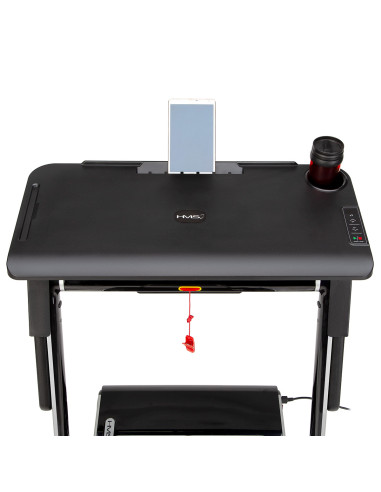 (2-teilig) MULTI GRAY ELEKTRISCHES LAUFBAND MIT DEM SCHREIBTISCH HMS