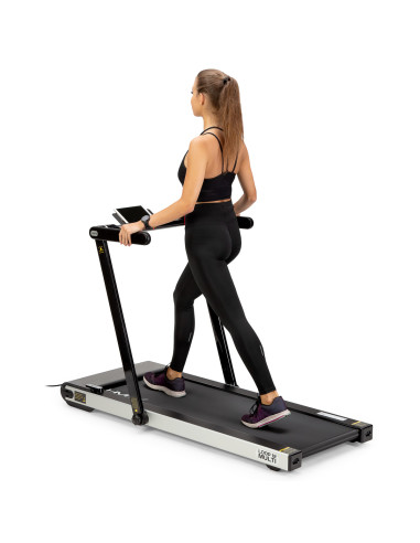 (2-teilig) MULTI BLACK ELEKTRISCHES LAUFBAND MIT DEM SCHREIBTISCH HMS