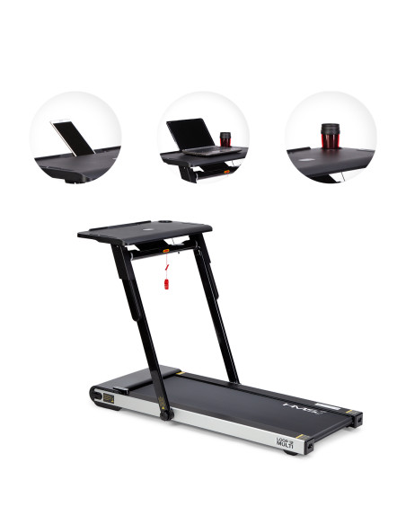 (2-teilig) MULTI BLACK ELEKTRISCHES LAUFBAND MIT DEM SCHREIBTISCH HMS