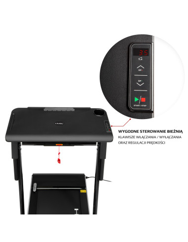 (2-teilig) MULTI BLACK ELEKTRISCHES LAUFBAND MIT DEM SCHREIBTISCH HMS