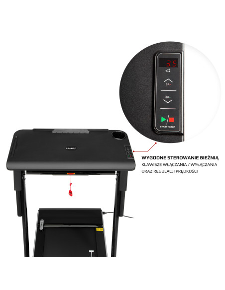 (2-teilig) MULTI BLACK ELEKTRISCHES LAUFBAND MIT DEM SCHREIBTISCH HMS