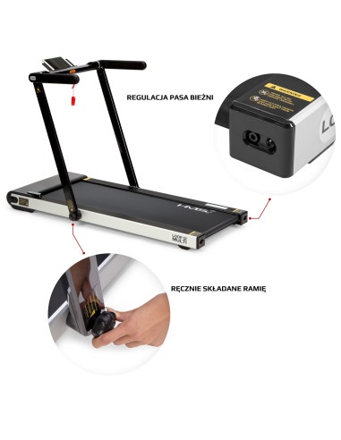 (2-teilig) MULTI BLACK ELEKTRISCHES LAUFBAND MIT DEM SCHREIBTISCH HMS