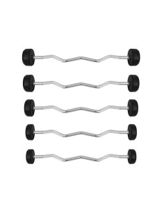 CURLHANTEL CURLSTANGE MIT FESTEM GEWICHT UND GUMMIBESCHICHTUNG 50 KG HMS