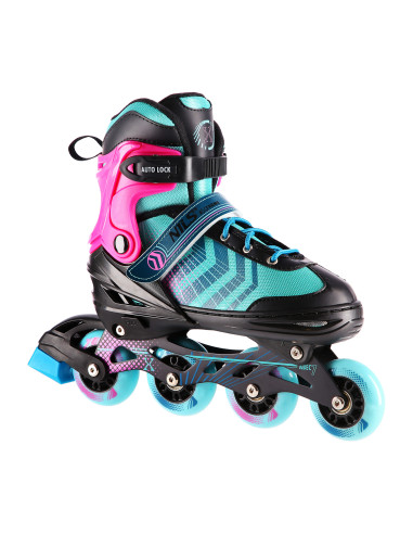 4-IN-1 SCHWARZ-VIOLETT GRÖßE S(29-33) INLINER MIT DER AUSTAUSCHBAREN HOCKEY-KUFE NILS EXTREME