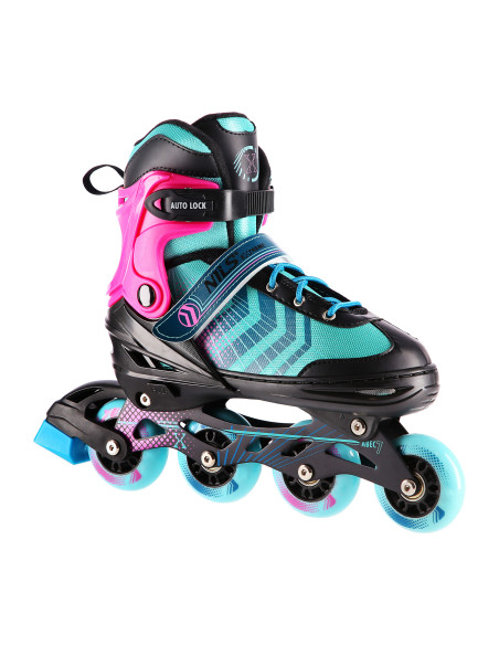 4-IN-1 SCHWARZ-VIOLETT GRÖßE S(29-33) INLINER MIT DER AUSTAUSCHBAREN HOCKEY-KUFE NILS EXTREME