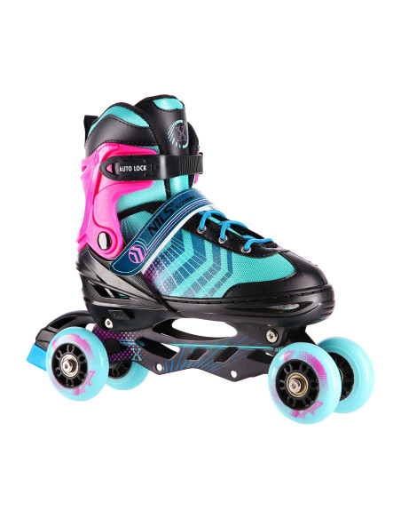 4-IN-1 SCHWARZ-VIOLETT GRÖßE S(29-33) INLINER MIT DER AUSTAUSCHBAREN HOCKEY-KUFE NILS EXTREME