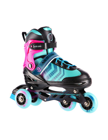 4-IN-1 SCHWARZ-VIOLETT GRÖßE S(29-33) INLINER MIT DER AUSTAUSCHBAREN HOCKEY-KUFE NILS EXTREME