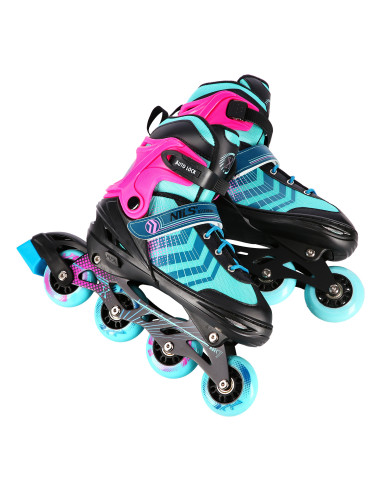 4-IN-1 SCHWARZ-VIOLETT GRÖßE S(29-33) INLINER MIT DER AUSTAUSCHBAREN HOCKEY-KUFE NILS EXTREME