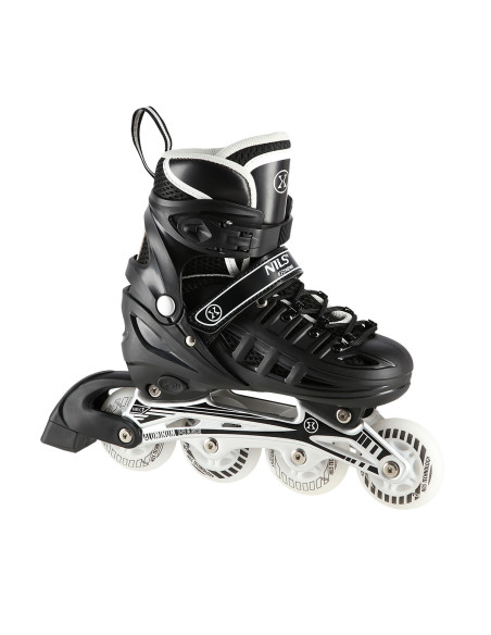 4-IN-1 SCHWARZ LED GRÖßE S(31-34)  INLINER MIT DER AUSTAUSCHBAREN HOCKEY-KUFE NILS EXTREME