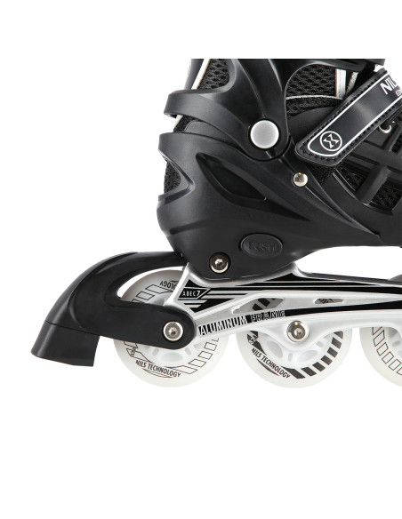 4-IN-1 SCHWARZ LED GRÖßE M(35-38)  INLINER MIT DER AUSTAUSCHBAREN HOCKEY-KUFE NILS EXTREME