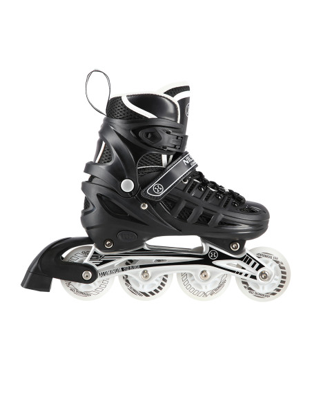 4-IN-1 SCHWARZ LED GRÖßE L(39-42)  INLINER MIT DER AUSTAUSCHBAREN HOCKEY-KUFE NILS EXTREME