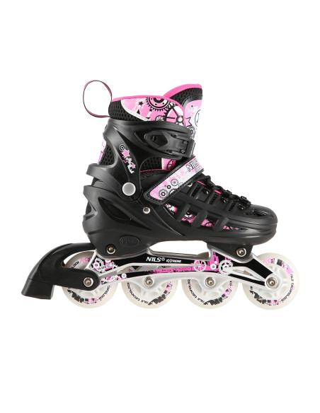 4-IN-1 ROSA LED GRÖßE S(31-34)  INLINER MIT DER AUSTAUSCHBAREN HOCKEY-KUFE NILS EXTREME