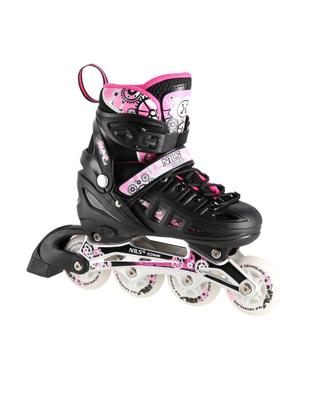 4-IN-1 ROSA LED GRÖßE M(35-38)  INLINER MIT DER AUSTAUSCHBAREN HOCKEY-KUFE NILS EXTREME