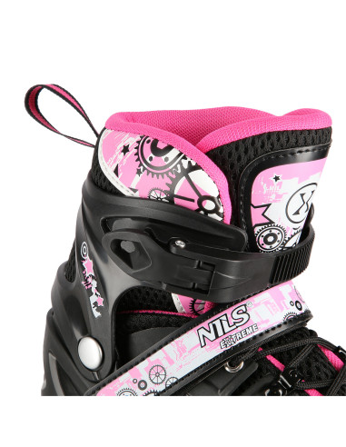 4-IN-1 ROSA LED GRÖßE M(35-38)  INLINER MIT DER AUSTAUSCHBAREN HOCKEY-KUFE NILS EXTREME