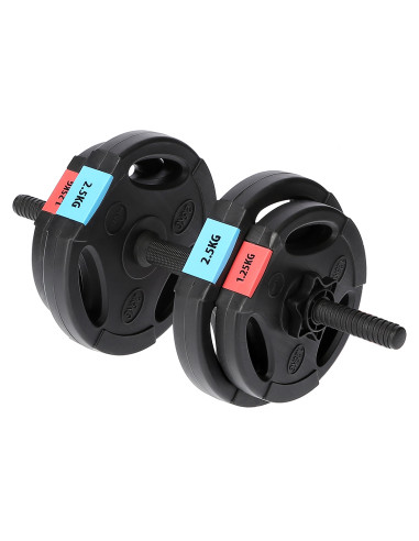 SET (3 TEILE) LANGHANTEL UND KURZHANTELN 62 KG HMS