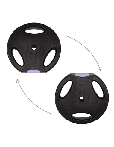 SET (3 TEILE) LANGHANTEL UND KURZHANTELN 62 KG HMS