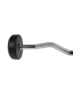 CURLHANTEL CURLSTANGE MIT FESTEM GEWICHT UND GUMMIBESCHICHTUNG 20 KG HMS 2