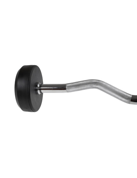 CURLHANTEL CURLSTANGE MIT FESTEM GEWICHT UND GUMMIBESCHICHTUNG 20 KG HMS