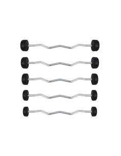 CURLHANTEL CURLSTANGE MIT FESTEM GEWICHT UND GUMMIBESCHICHTUNG 10 KG HMS