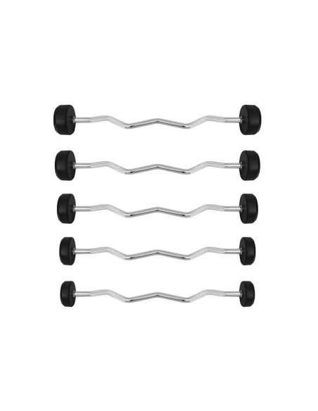 CURLHANTEL CURLSTANGE MIT FESTEM GEWICHT UND GUMMIBESCHICHTUNG 10 KG HMS