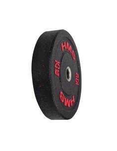 RED OLYMPISCHE HANTELSCHEIBE BUMPER 25 KG HMS