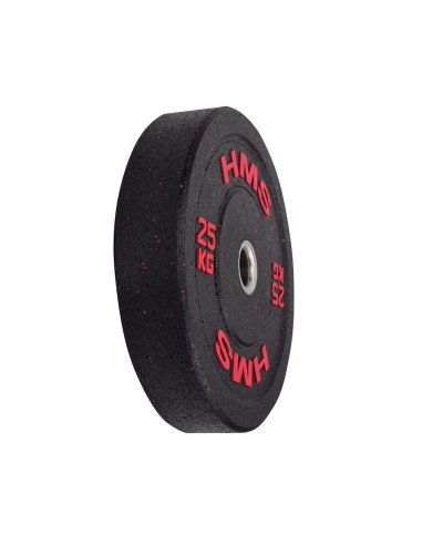RED OLYMPISCHE HANTELSCHEIBE BUMPER 25 KG HMS