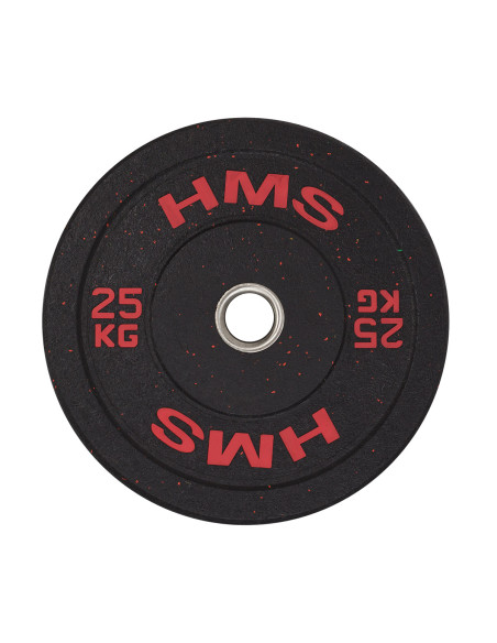 RED OLYMPISCHE HANTELSCHEIBE BUMPER 25 KG HMS
