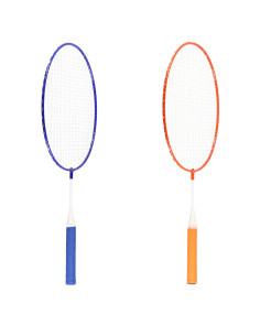 STAHL / BADMINTON-SET 2 SCHLÄGER + BADMINTONBALL JUNIOR NILS