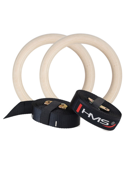 GYMNASTIKRINGE AUS HOLZ MIT LÄNGENMARKIERUNGEN HMS