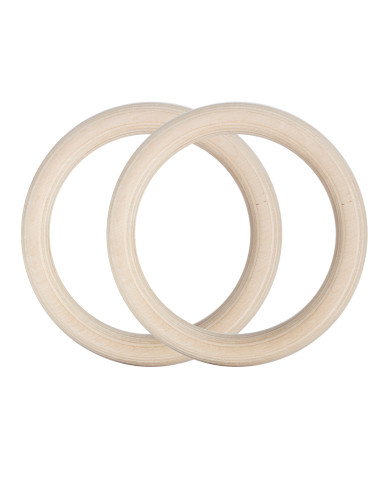 GYMNASTIKRINGE AUS HOLZ MIT LÄNGENMARKIERUNGEN HMS