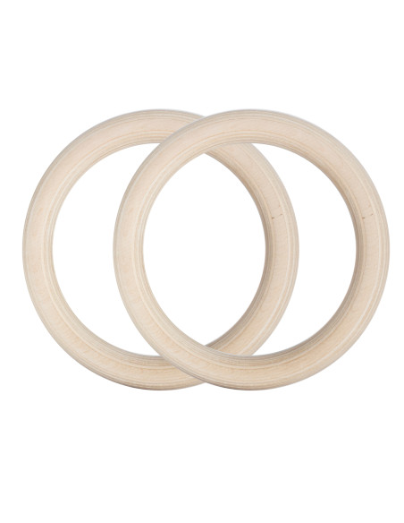 GYMNASTIKRINGE AUS HOLZ MIT LÄNGENMARKIERUNGEN HMS