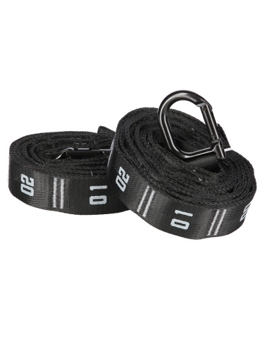 GYMNASTIKRINGE AUS HOLZ MIT LÄNGENMARKIERUNGEN KARABINERHAKEN HMS PREMIUM