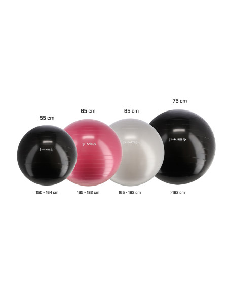 75CM BLACK GYMNASTIKBALL HMS