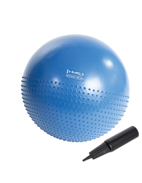 55CM NAVY BLUE GYMNASTIKBALL MIT MASSAGENOPPEN HMS