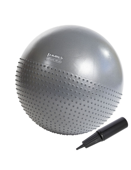 65CM GRAY GYMNASTIKBALL MIT MASSAGENOPPEN HMS