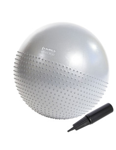 65CM LIGHT GRAY GYMNASTIKBALL MIT MASSAGENOPPEN HMS