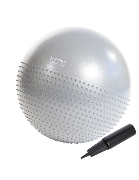 65CM LIGHT GRAY GYMNASTIKBALL MIT MASSAGENOPPEN HMS