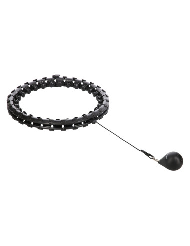 HHW12 HULA-HOOP-REIFEN PLUS SIZE BLACK MIT MASSAGENOPPEN UND ZÄHLER HMS + SLIMMING-GURT BR163 RED