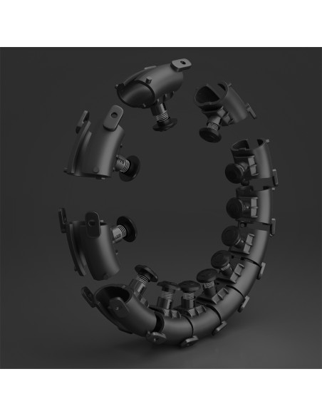 HHW12 HULA-HOOP-REIFEN PLUS SIZE BLACK MIT MASSAGENOPPEN UND ZÄHLER HMS + SLIMMING-GURT BR163 RED