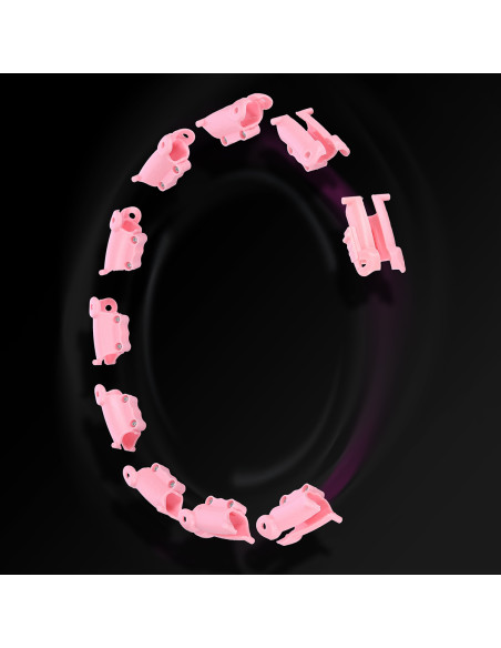 HULA-HOOP-REIFEN HHW11 LIGHT PINK MIT MASSAGENOPPEN UND SCHWERKRAFTBALL + BR163 BLACK PLUS SIZE HMS