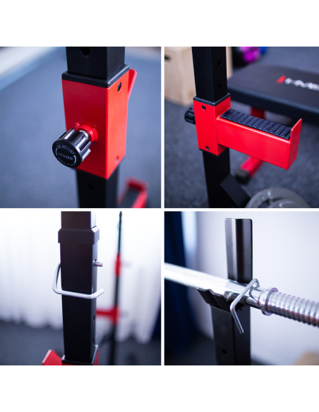 STÄNDER FÜR LANGHANTEL VERSTELLBAR HMS